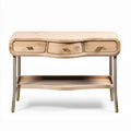 Wooden console table with three drawers and lower shelf 80 x 40 x 75cm